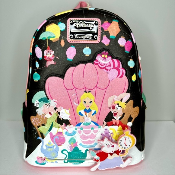 Loungefly Disney Alice in Wonderland Tea Party Unbirthday Backpack - Picture 5 of 9